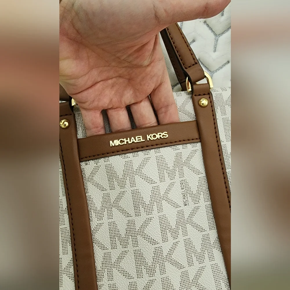 Michael Kors Brown and Cream‎ Women's Bag